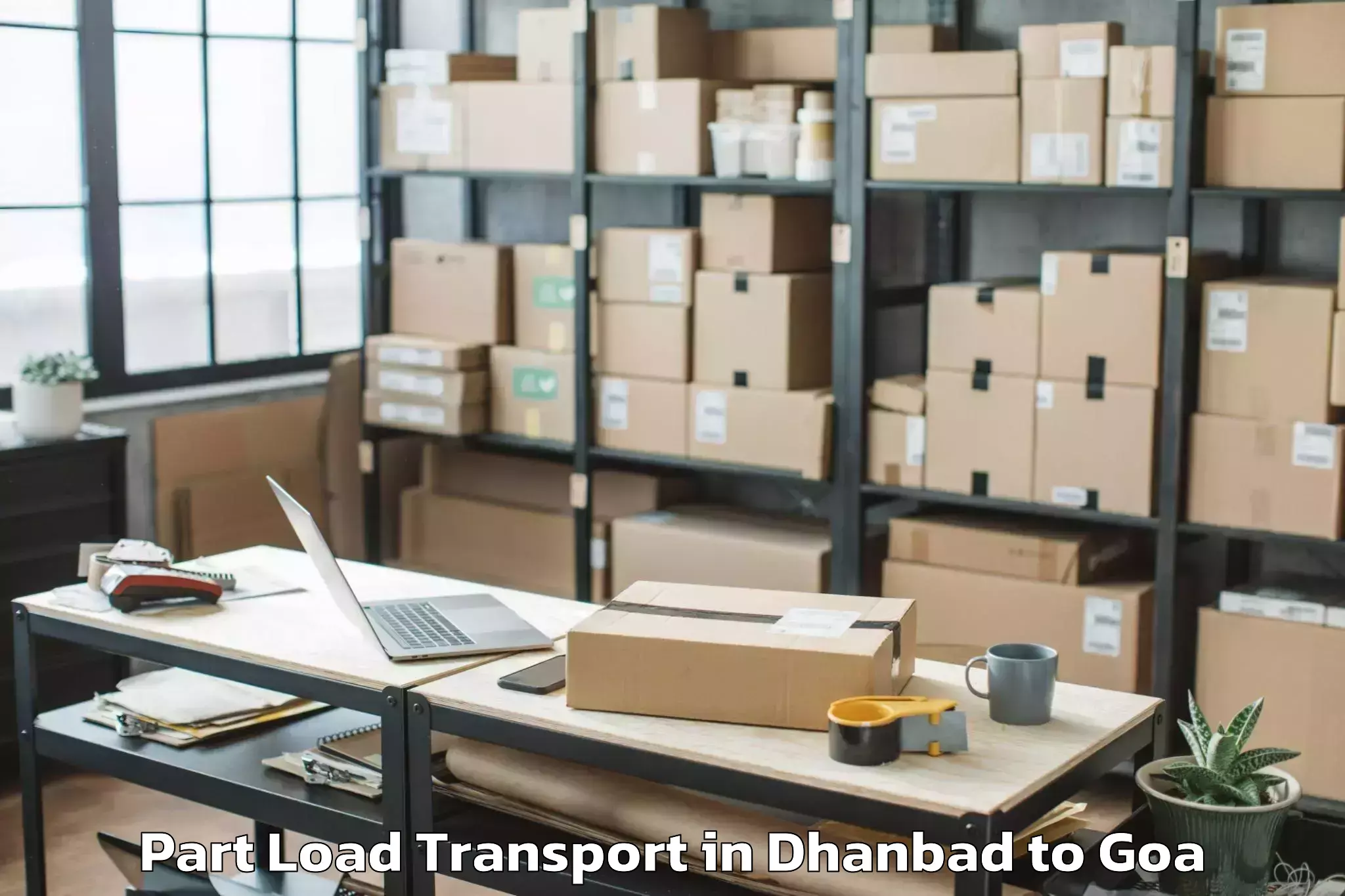 Book Dhanbad to Quepem Part Load Transport Online